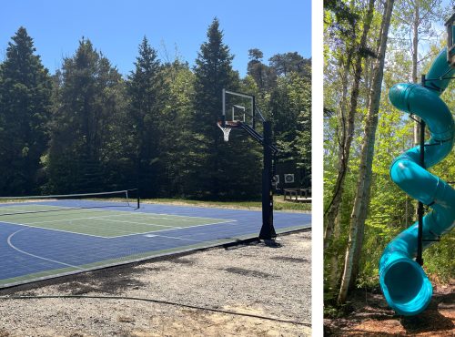 Welcoming the new multisport court and treehouse slide